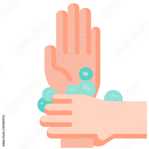 Washing Hand flat icon