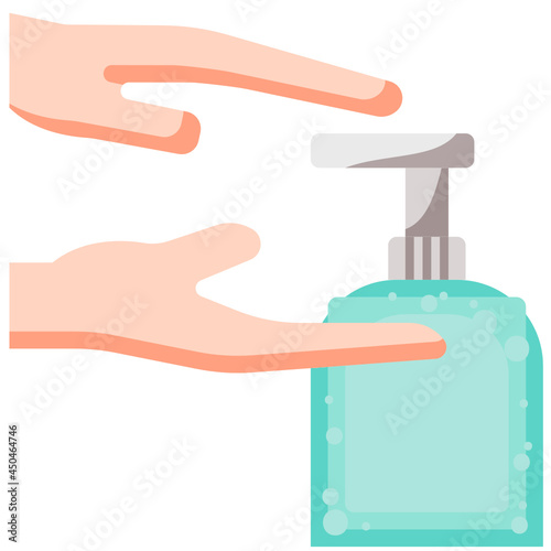 Washing Hand flat icon