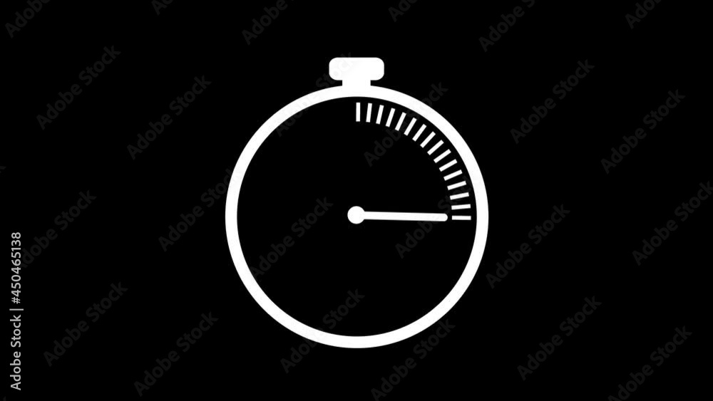 Vidéo Stock 4K Animation motion graphic Time run stopwatch icon