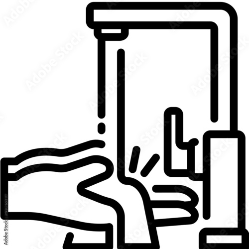 Hand Wash line icon