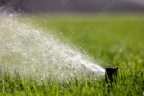 lawn watering system with sprinklers