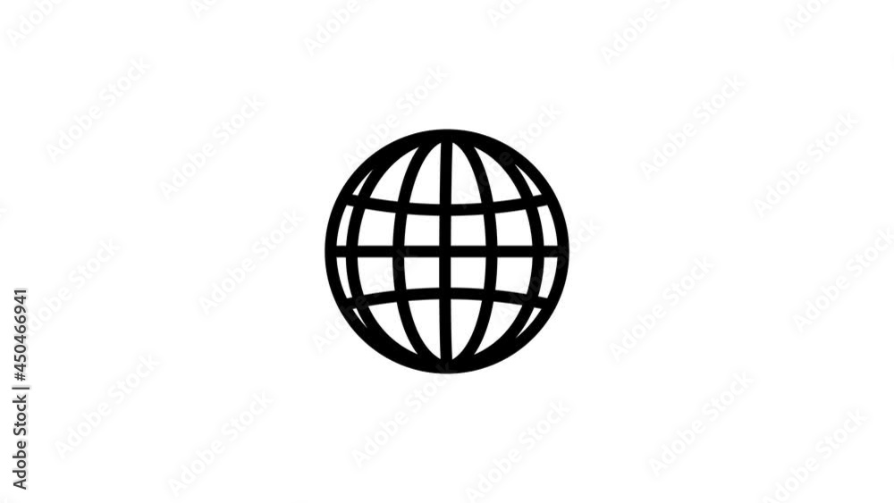 Go to web Internet flat symbol icon Web Click planet Earth. icon motion graphic Animation. Technology and Internet icons. WWW Globe icons. Web site icons. Www icons