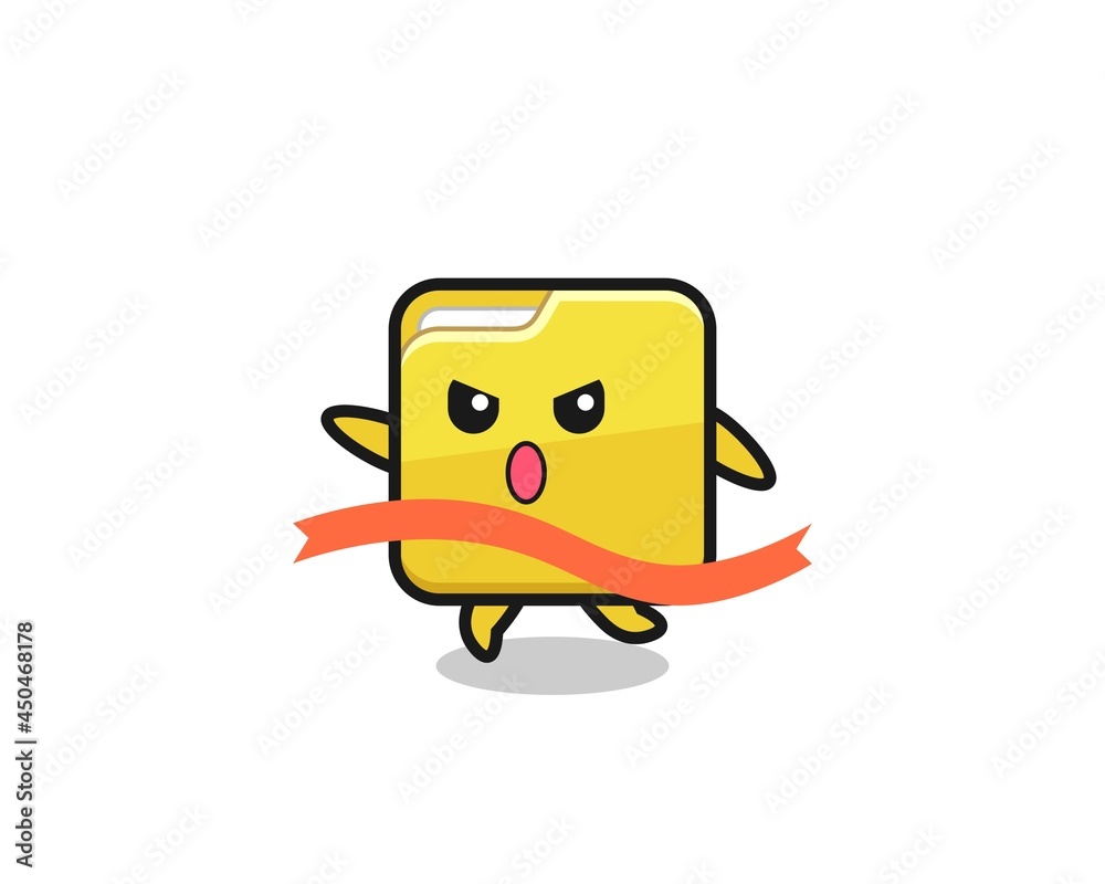 cute folder illustration is reaching the finish cute folder illustration is reaching the finish