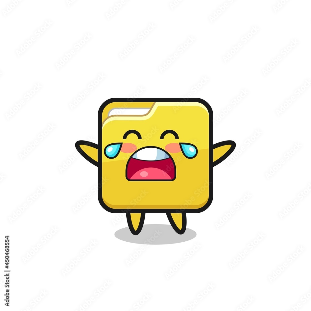 Obraz premium the illustration of crying folder cute baby