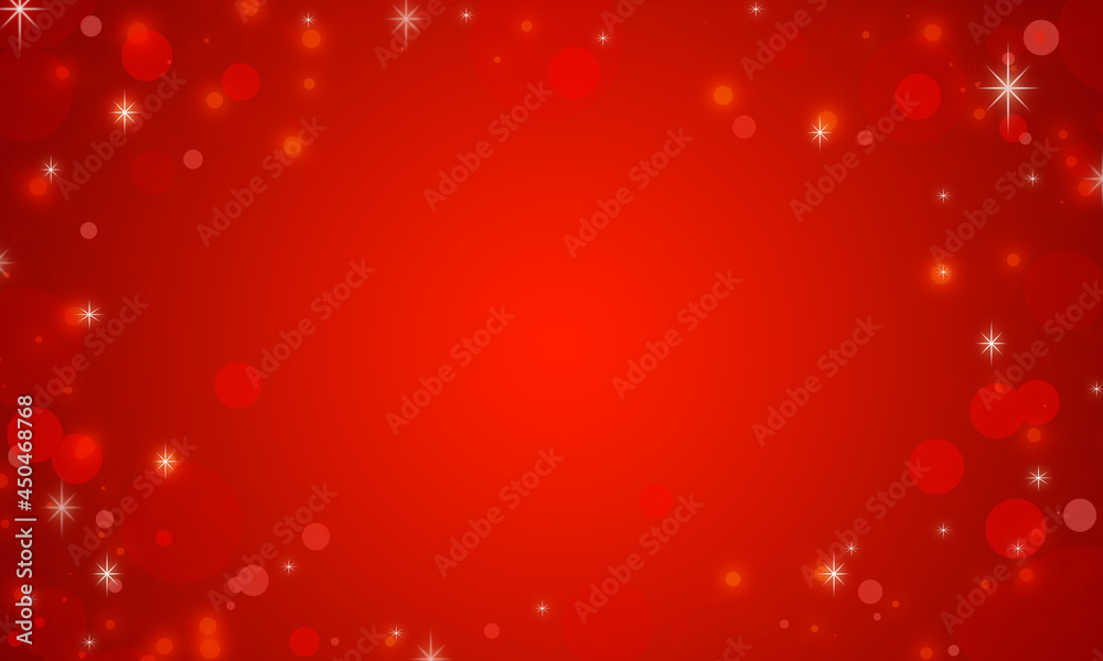 Red Christmas background. Glare and stars on a red background with copy space. Red Christmas background. Glare and stars on a red background with copy space.
