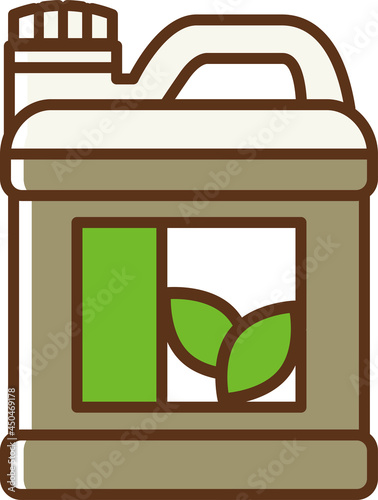 Herbicide in a polyethylene tank