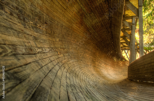 Fotografie Abandoned wooden luge track in Murjani, Latvia