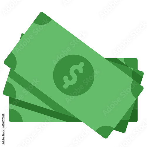 dollars flat icon