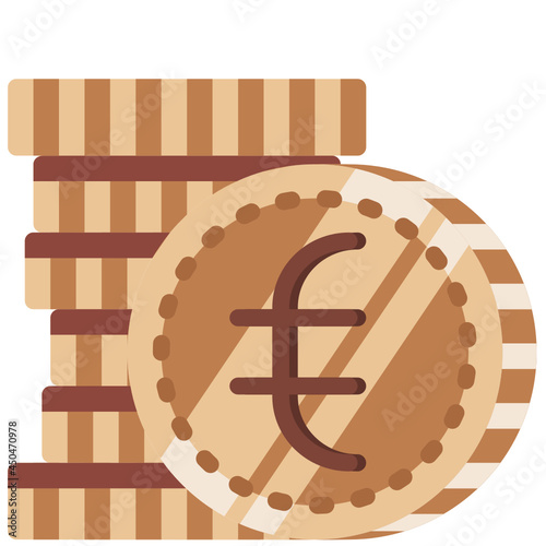euro flat icon