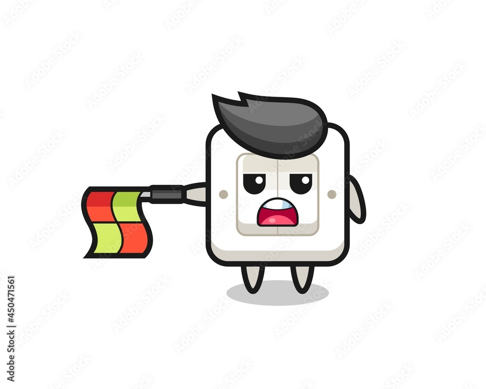 light switch character as line judge hold the flag straight horizontally light switch character as line judge hold the flag straight horizontally