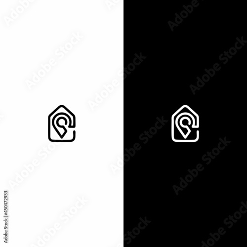 map point home logo creative unique
