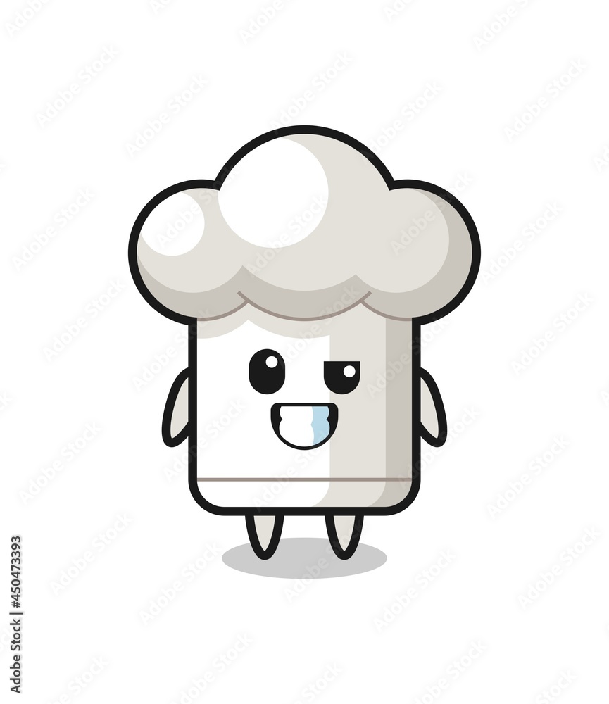 cute chef hat mascot with an optimistic face cute chef hat mascot with an optimistic face