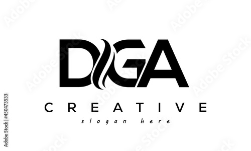 Letter DGA creative logo design vector photo