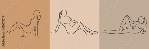 sketch and hand drawn sexy woman pose set illustration