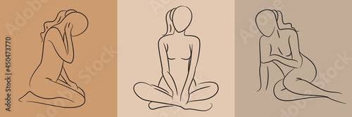 sketch and hand drawn sexy woman pose set illustration