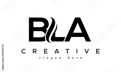 Letter BLA creative logo design vector