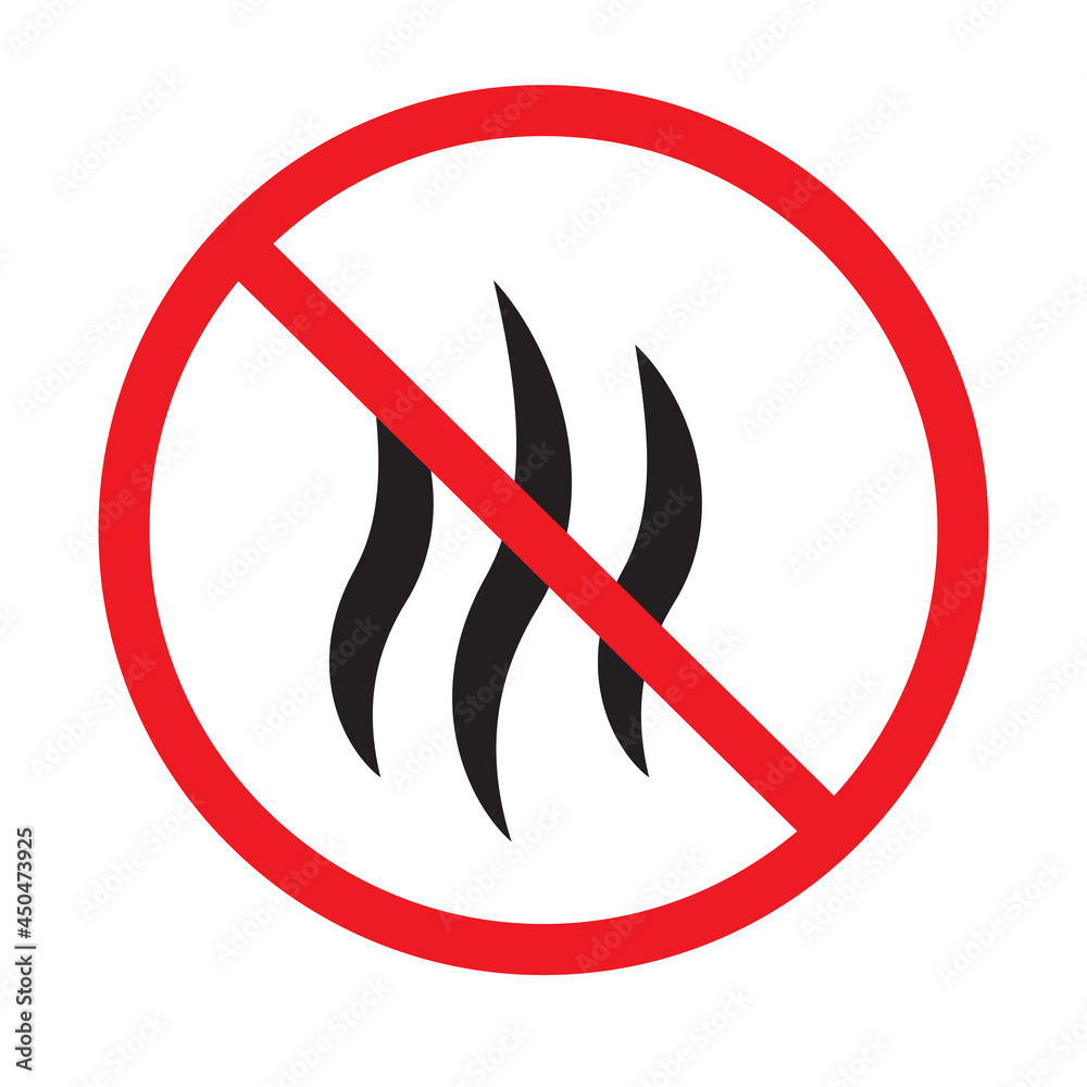 Stop bad smell icon on white background. Strong flavors are forbidden symbol. No bad smells sign. flat style. Stop bad smell icon on white background. Strong flavors are forbidden symbol. No bad smells sign. flat style.