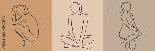 sketch and hand drawn sexy woman pose set illustration