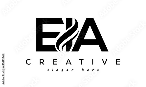 Letter IEA creative logo design vector photo