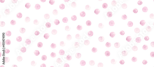 Wallpaper Mural Seamless Rose Watercolor Circles. Rounds Texture. Graphic Spots Illustration. Art Pink Watercolor Circles. Grunge Brush Torontodigital.ca