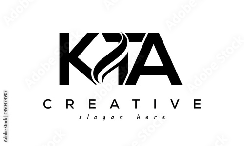 Letter KTA creative logo design vector photo