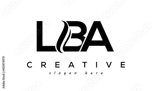 Letter LBA creative logo design vector photo