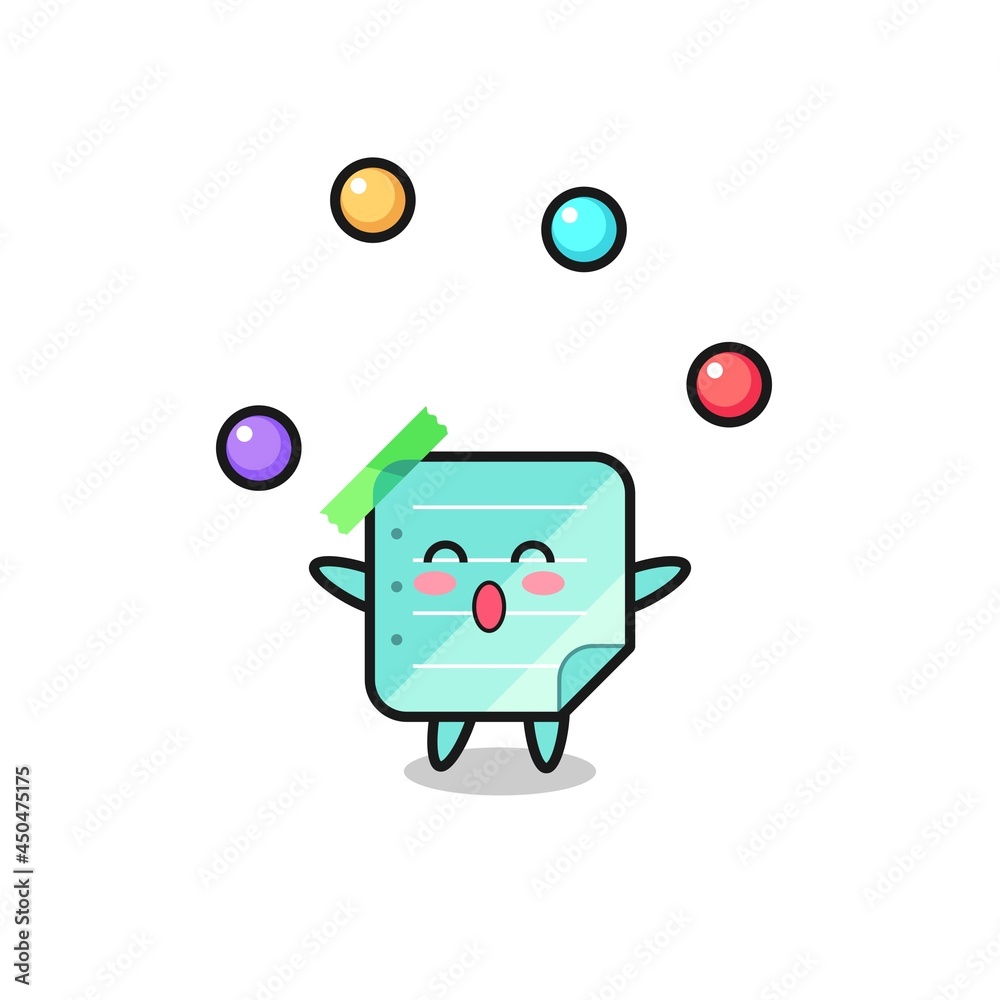 the blue sticky notes circus cartoon juggling a ball the blue sticky notes circus cartoon juggling a ball