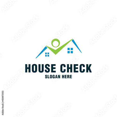 House check logo template on modern style