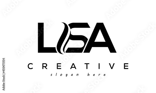 Letter LSA creative logo design vector photo