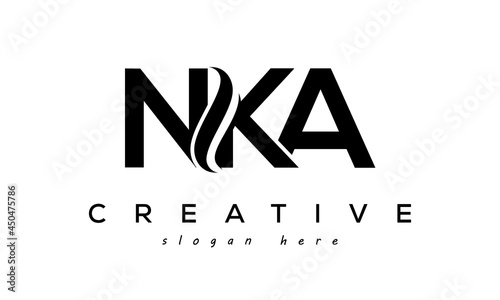 Letter NKA creative logo design vector photo
