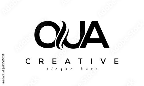 Letter OUA creative logo design vector photo