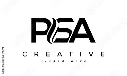 Letter PSA creative logo design vector