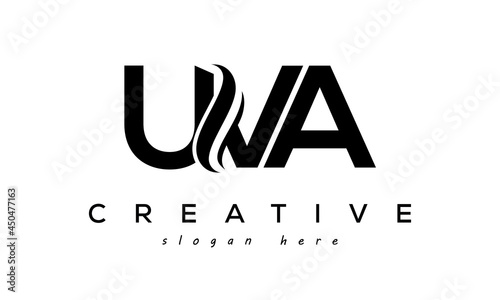 Letter UVA creative logo design vector