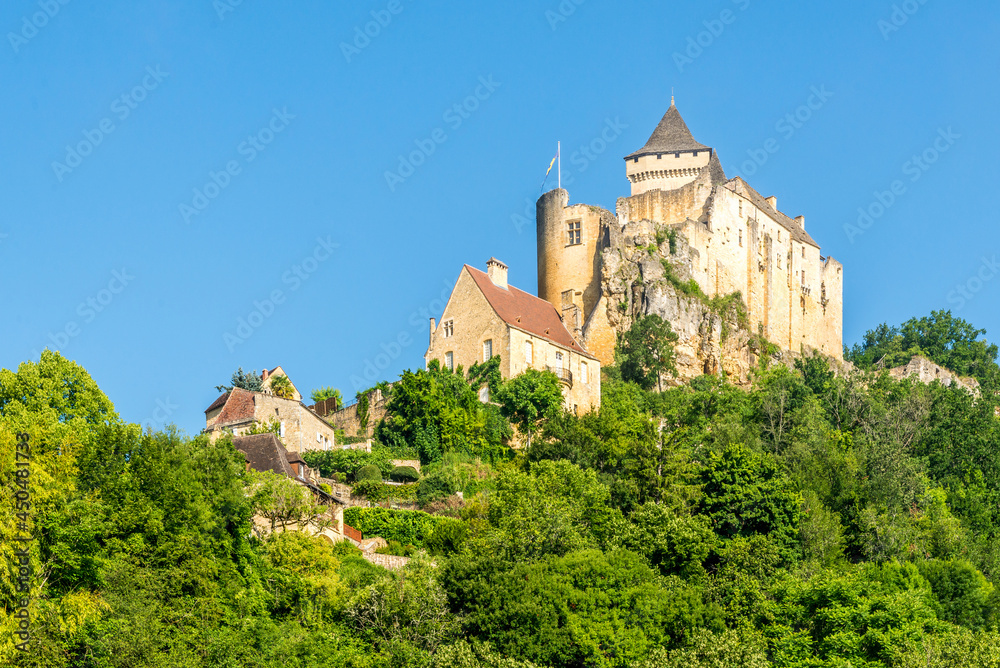 View at the Castle of Castelnaud-la-Chapelle near Dordogne river - France View at the Castle of Castelnaud-la-Chapelle near Dordogne river - France