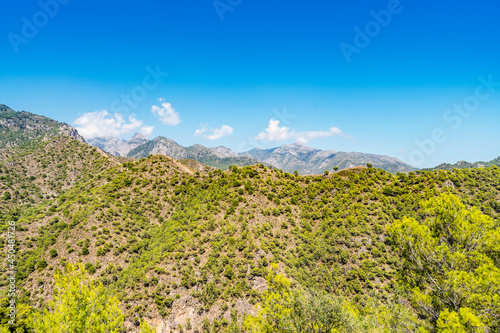 Landscape of mountains Tejeda, Almijara and Alhama in Natural Park, Andalusia, Spain photo