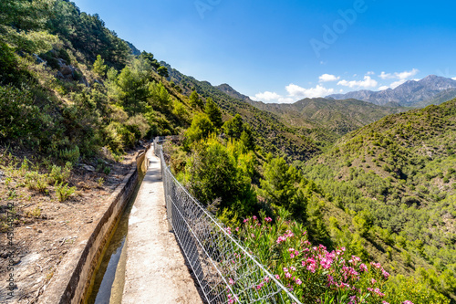 Walking area called Aceguia de Lizar in Tejada Natural Park, Spain photo