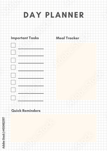 Day Planner. Modern planner template. planner and to do list. 