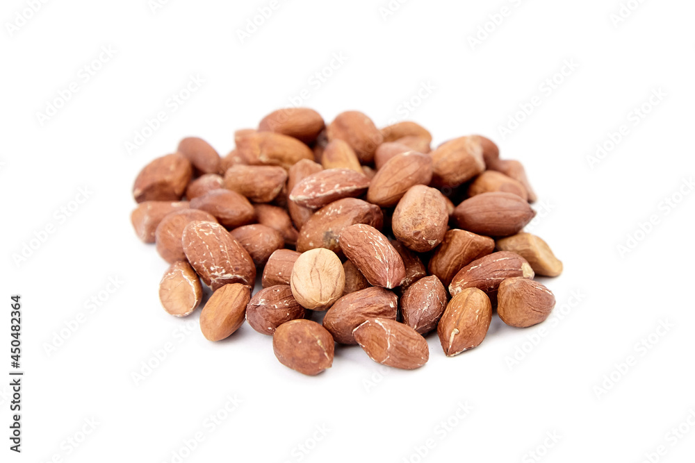 Peanuts isolated on white background. Shelled seeds Peanuts isolated on white background. Shelled seeds