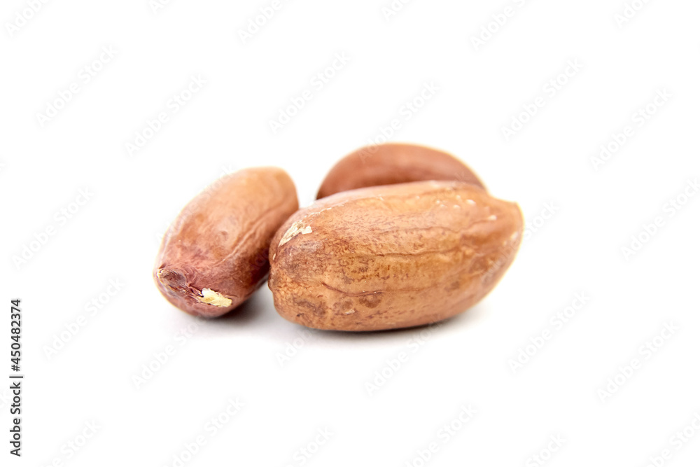 Peanuts isolated on white background. Shelled seeds Peanuts isolated on white background. Shelled seeds
