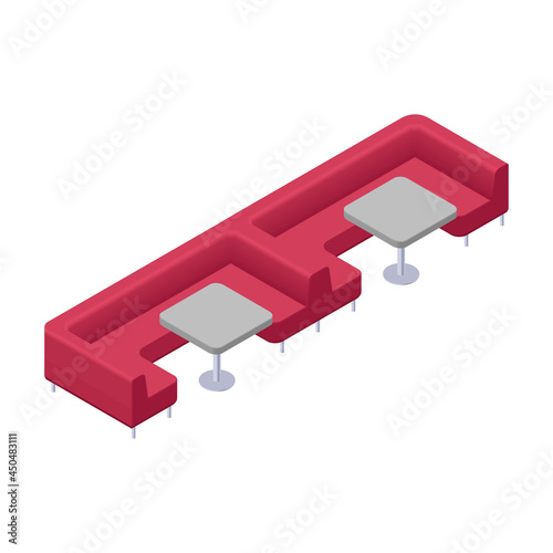 Food Court Isometric Icon