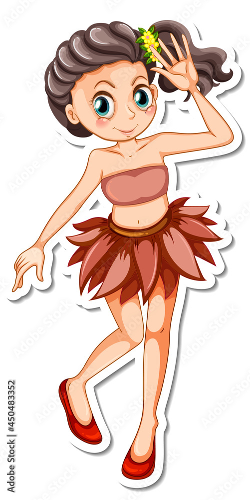 Obraz premium Cute fairy cartoon character sticker