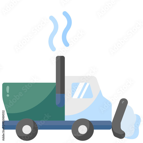 snowplow flat icon