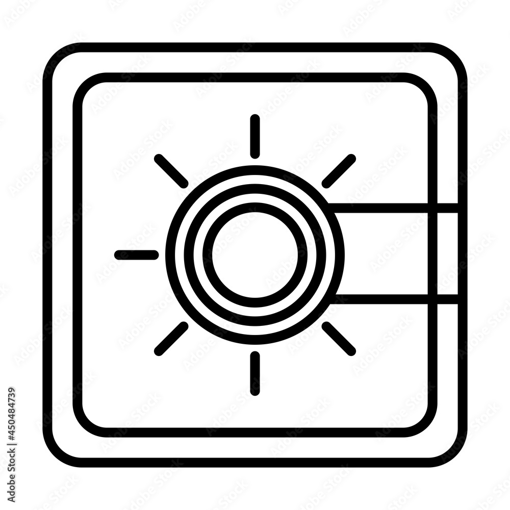 Safe Banking Vector Line Icon Design Safe Banking Vector Line Icon Design