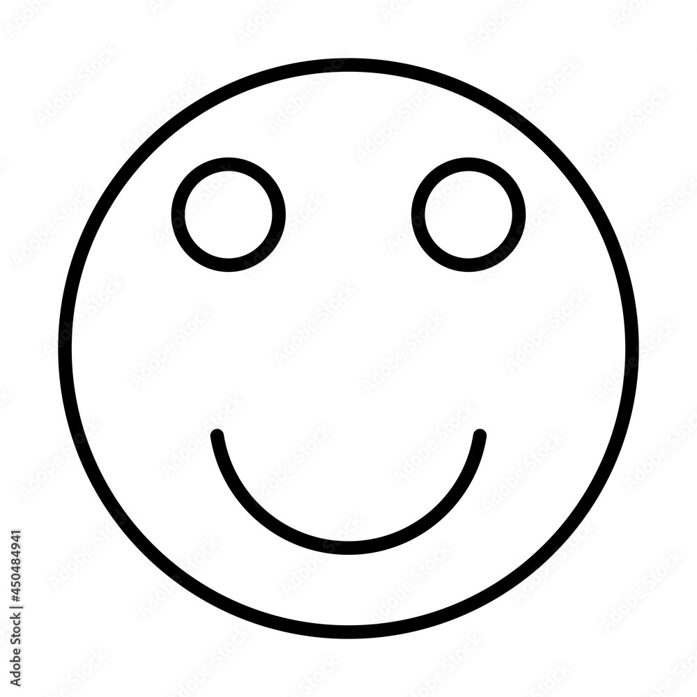 Smiley Vector Line Icon Design Smiley Vector Line Icon Design
