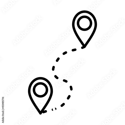Location Vector Line Icon Design