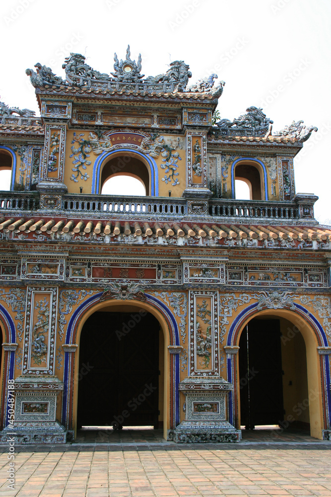 gate at the imperial city in hue (vietnam)