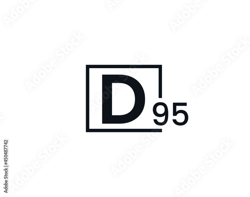 D95, 95D Initial letter logo © Rubel