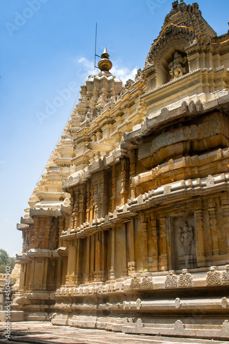 150 year old Shweta Varahaswamy Temple at Mysore Palace, Mysore, India. South Indian style ancient temple, Karnataka photo