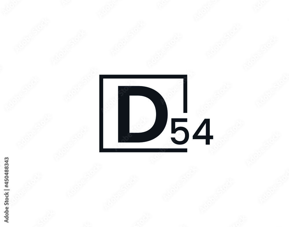 D54, 54D Initial letter logo D54, 54D Initial letter logo
