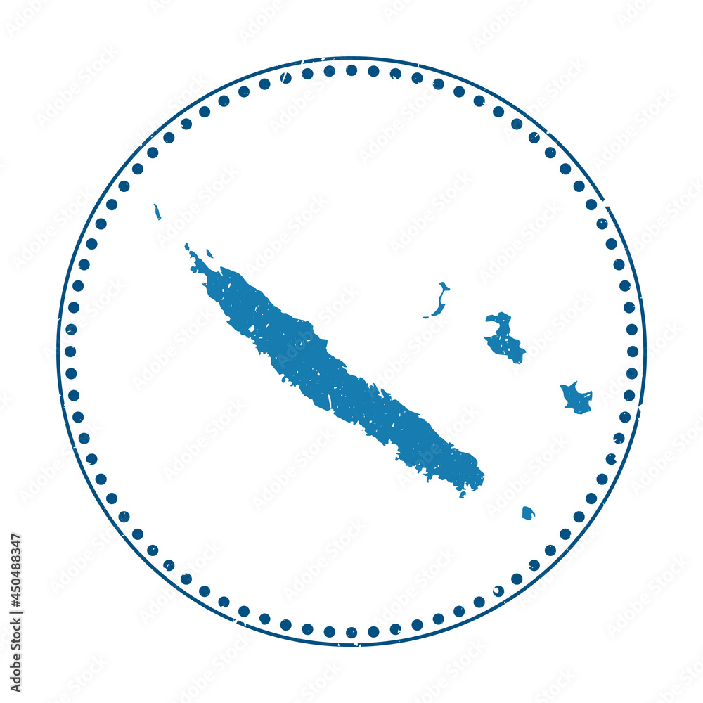 New Caledonia sticker. Travel rubber stamp with a map of the country, vector illustration. Can be used as an insignia, logotype, label, sticker, or badge of New Caledonia. New Caledonia sticker. Travel rubber stamp with a map of the country, vector illustration. Can be used as an insignia, logotype, label, sticker, or badge of New Caledonia.